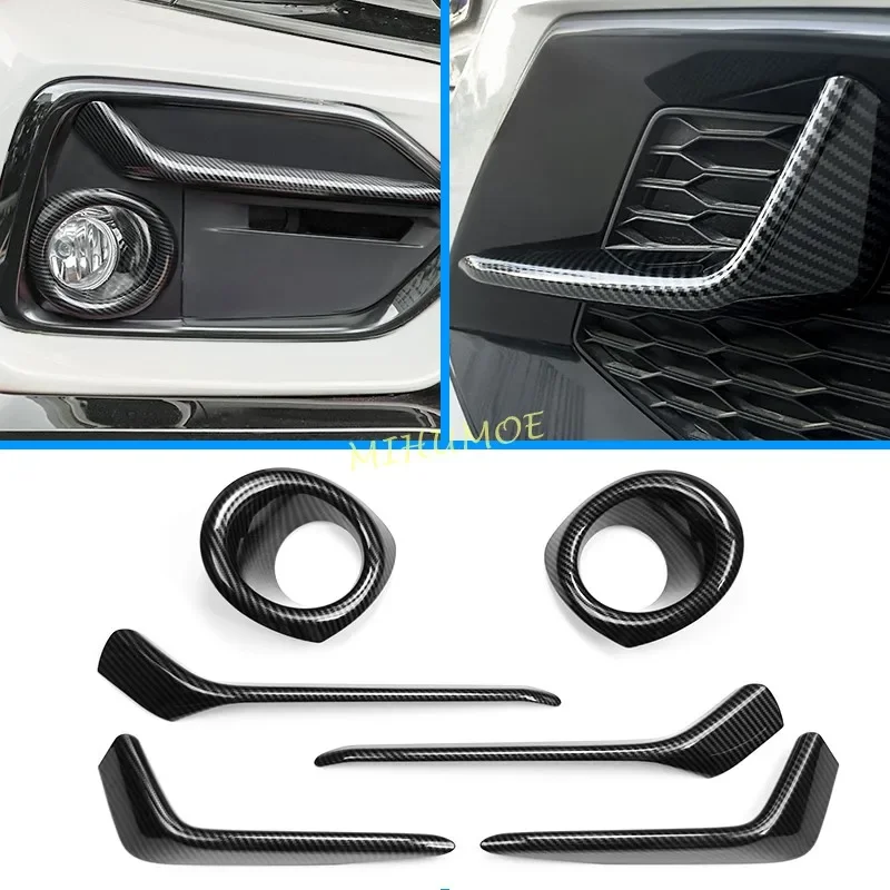 

Front Rear Fog Light Cover Ring Bumper Garnish Trims For 2020 2021 Honda Civic Hatchback