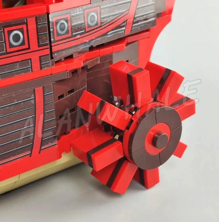 1099pcs Pirates of Nine Snakes Perfume Yuda Female Emperor Red Sea Boat Ship SY6296 Building Blocks toys Compatible With Model