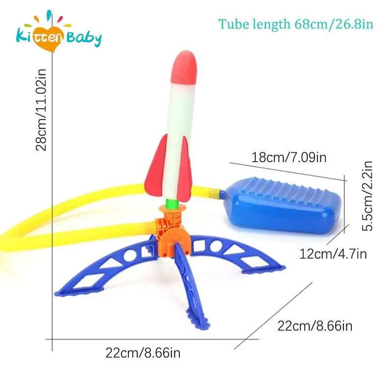 Rocket Foot Pump Launcher Toys Sport Game Jump Stomp Outdoor Child Play Pressed Air Rocket Launchers Pedal Games For Kids Gifts