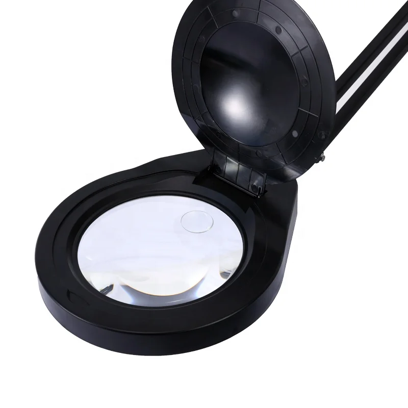 3X 5X 8X 10X Magnifying Glass Lamp with Clamp Adjustable Swivel Arm Big Lens Desk Lamp for Reading,Craft, Hobby,Close Work