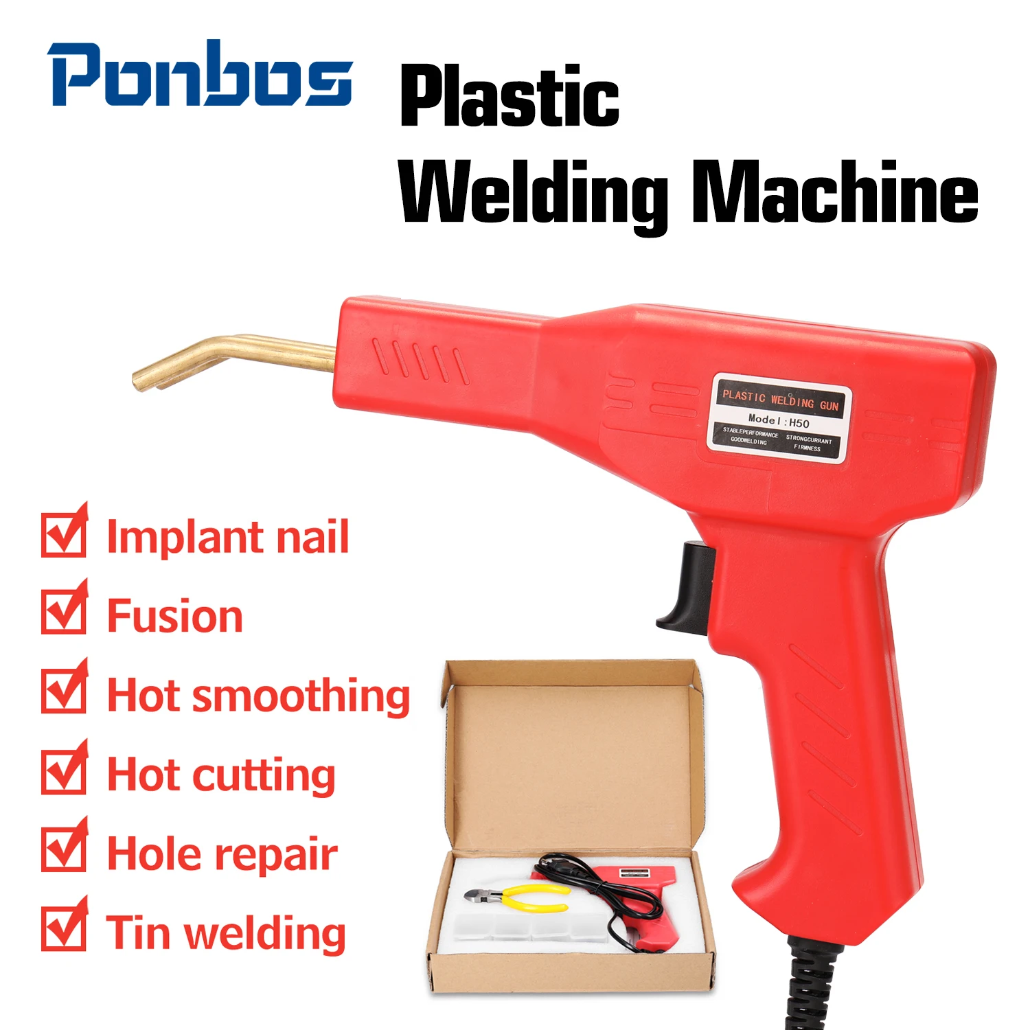 

Handy Plastic Welder Solder Hot Stapler Welding Machine Soldering Iron for Plastic Staple PVC Repairing Car Bumper Repair Tools