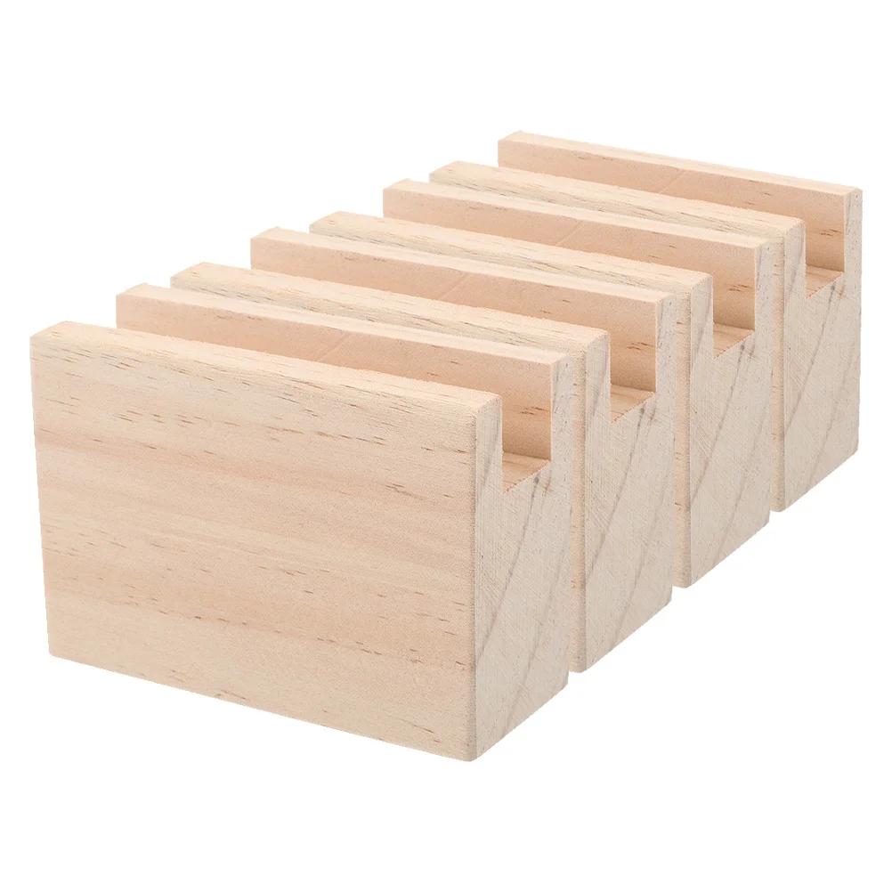 4pcs Wooden Furniture Risers Bed Height Riser For Sofa Desk Table Chair Legs Space Saving Lifts Home Office Bedroom Decor Table