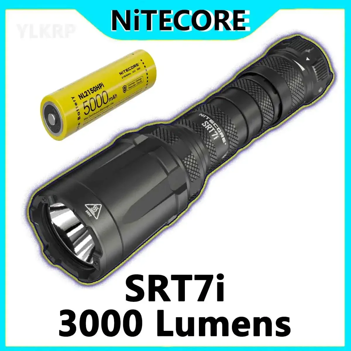 NITECORE SRT7i 3000 lumen flashlight, illumination distance 580 meters