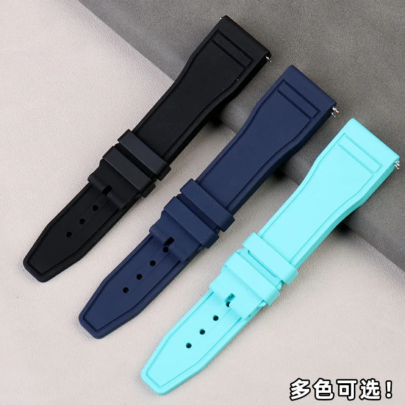 20mm 21mm 22mm Natura Morbida Fluororubber FKM Cinturino In Gomma Per IWC Strap Big Pilot Portofino TOP GUN cinturino orologio da uomo braccialetto