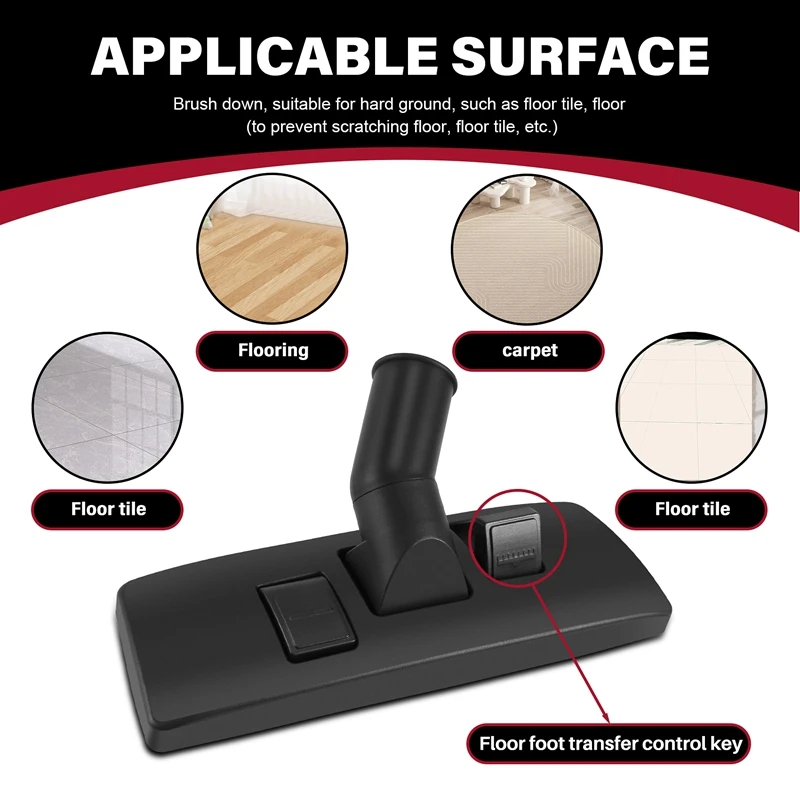 Vacuum Cleaner 35mm Carpet Floor Tool Brush Attachment with Swivel Head AU STOCK-A68X - view 6