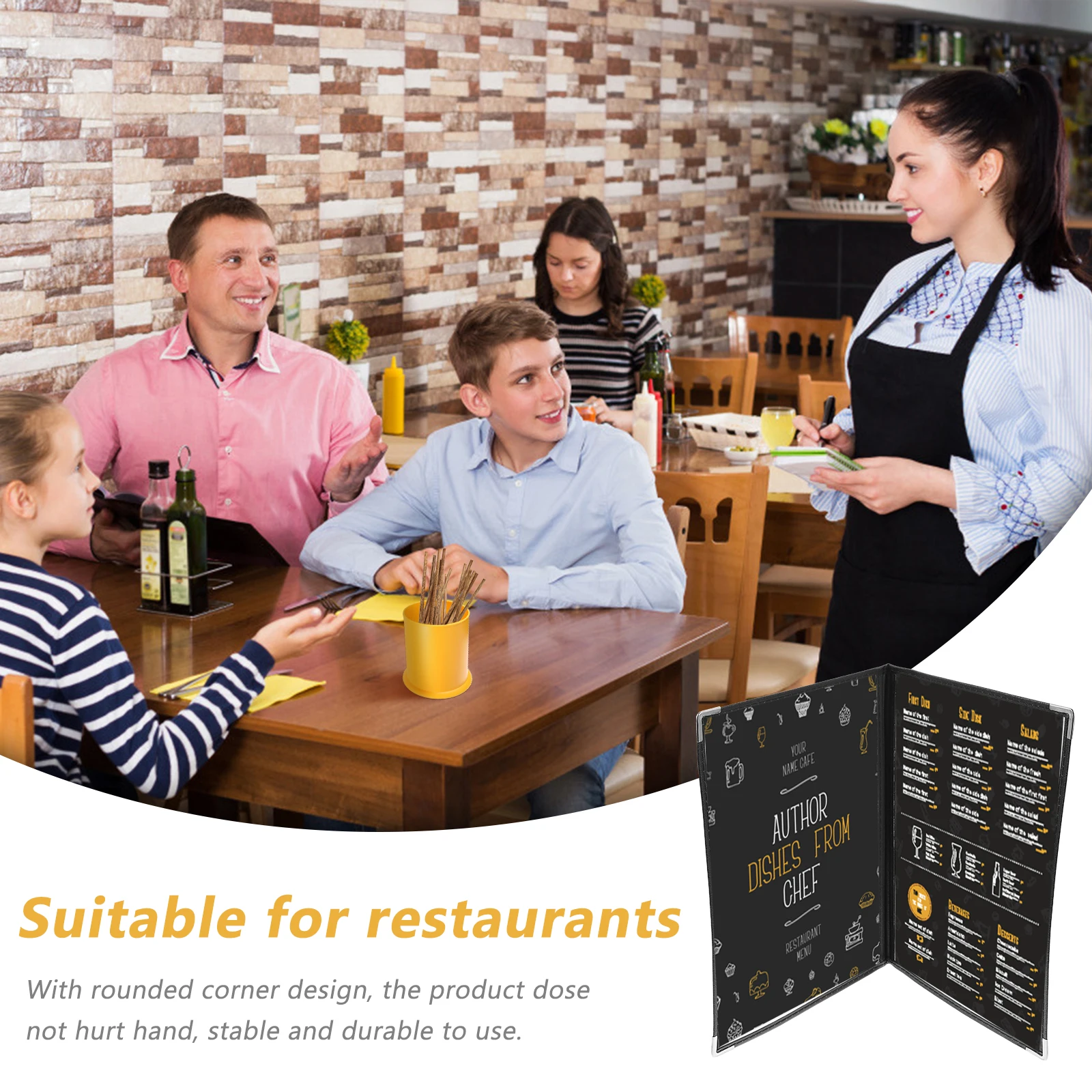 

2 Pcs Recipe Folder Clear Pvc Binder Cover Menu Book Covers for Restaurant Looseleaf Binders