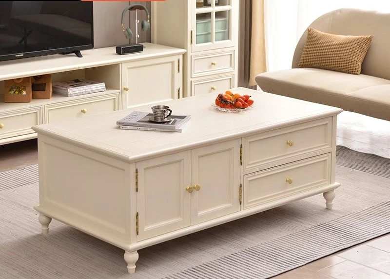 

Журнальный столик из массива дерева, шкаф для телевизора, комбинация бытовой гостиной от пола до потолка, прямоугольный шкафчик в стиле ретро, низкий