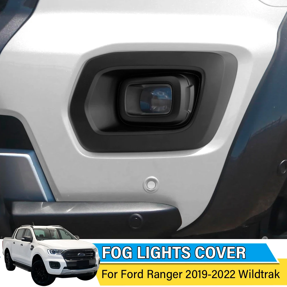 

Matte Black Fog Light Cover Fog Lamp Cover for Ford Ranger T8 Wildtrak 2019 2020 2021 2022 ABS Plastic 4X4 Car Accessories 2PCS