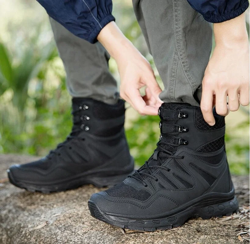 

2025 High Quality Camouflage Men's Hiking Boots Big Size 47 Outdoors Boots Men Jungle Man Safety Shoes zapatos de senderismo