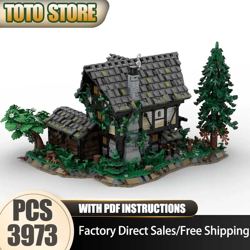 Moc قوالب بناء الغراب نزل نموذج التكنولوجيا وحدات كتلة عيد الميلاد لتقوم بها بنفسك قلعة القرون الوسطى لعبة مجسمة هدايا عطلة البناء #1