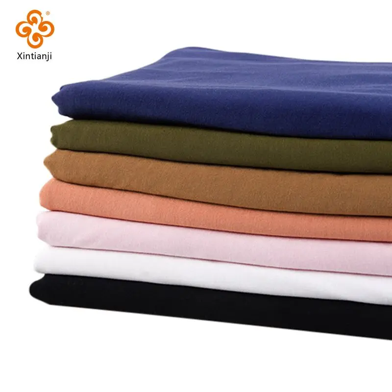 Tela de Jersey de punto de 94% viscosa 6% LICRA para vestido de mujer, tela elástica tiene una buena caída no transparente 50*170 cm/unid A0305