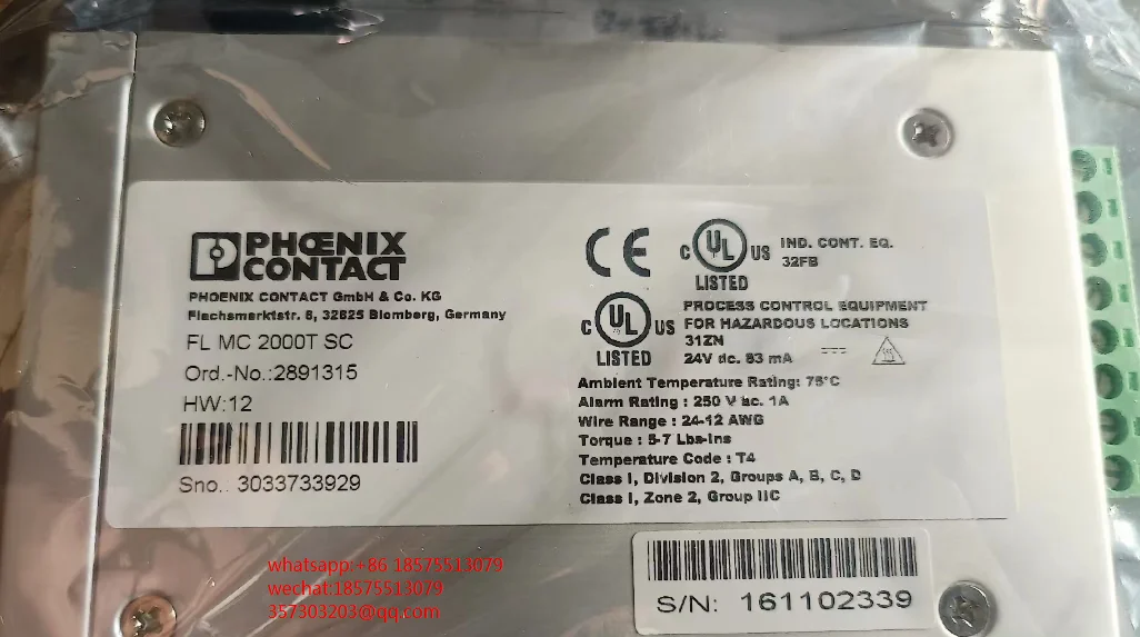 

For Phoenix 2891315 FL MC 2000T SC Switch FO Converter Brand New 1 Piece