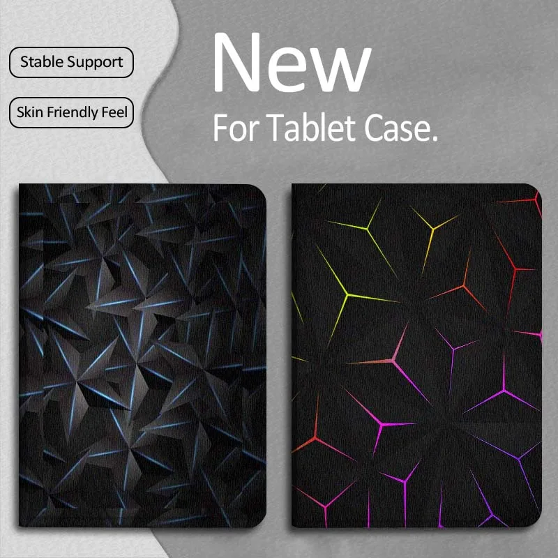 

Красочный геометрический чехол-книжка для Apple iPad Pro/Air 13 (2-го, 7-го, 6-го поколений), 12.9/13 дюймов, 2025 M2/M3/M4/M5