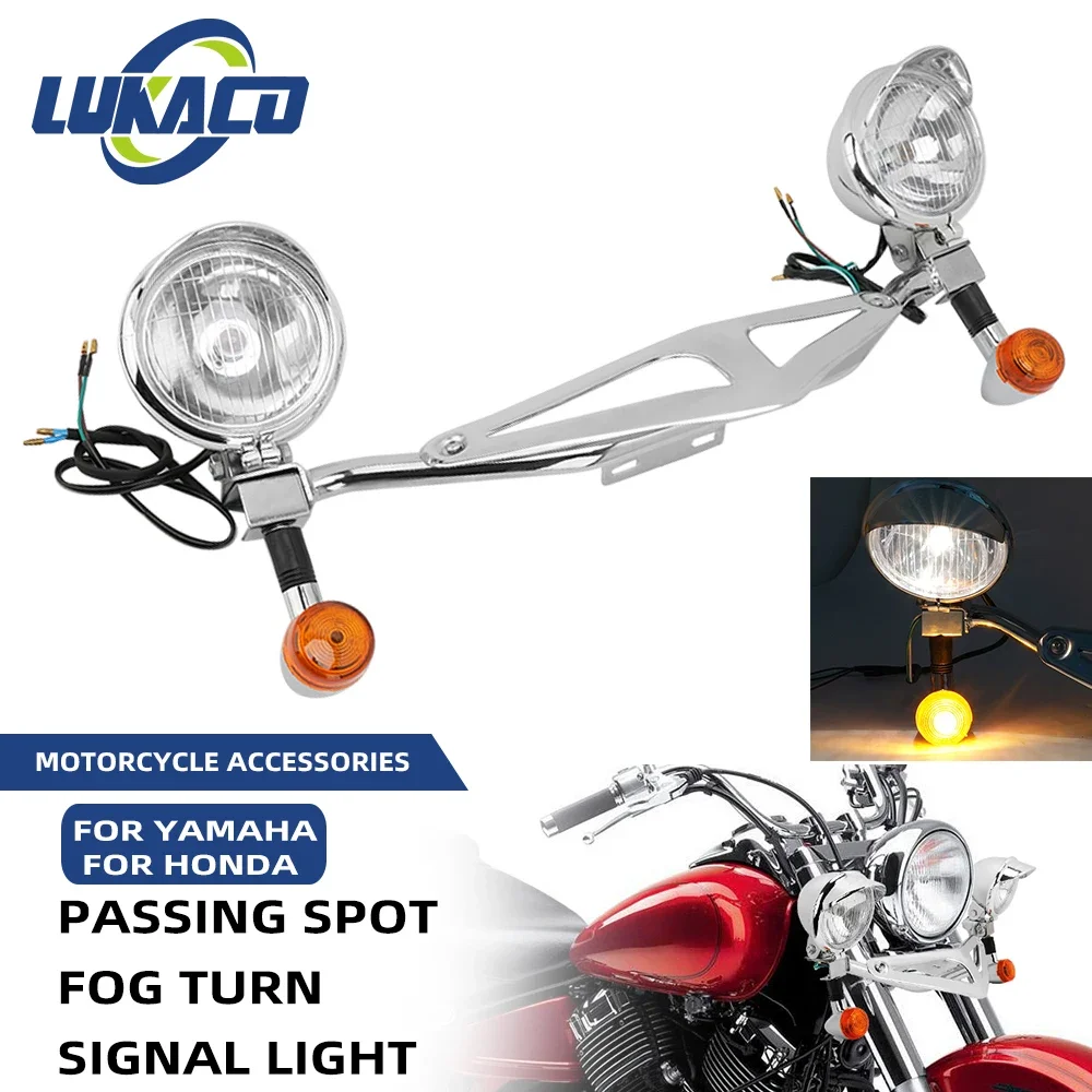 

Motorcycle Passing Turn Signal Lights Bar Set For Honda VT 400 VT 600 CD For Yamaha V-Star 400 XVS 650 DragStar 400 Fog Light