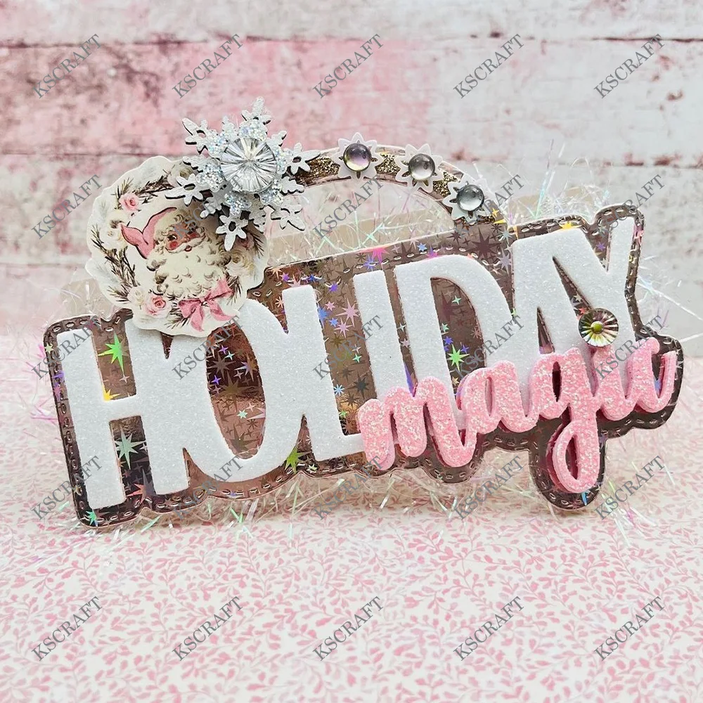 KSCRAFT Holiday Magic Bag Topper Cutting Dies Stencils for DIY Scrapbooking Decorative Embossing DIY Paper Cards
