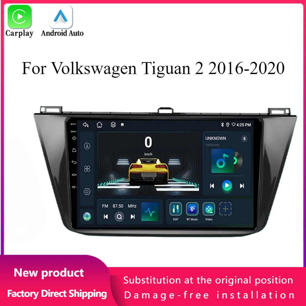 

Android 14 For Volkswagen Tiguan 2 2016-2020 Car Multimedia Radio 4G GPS Navigation Stereo WIFI Wireless BT Carplay Touch Screen