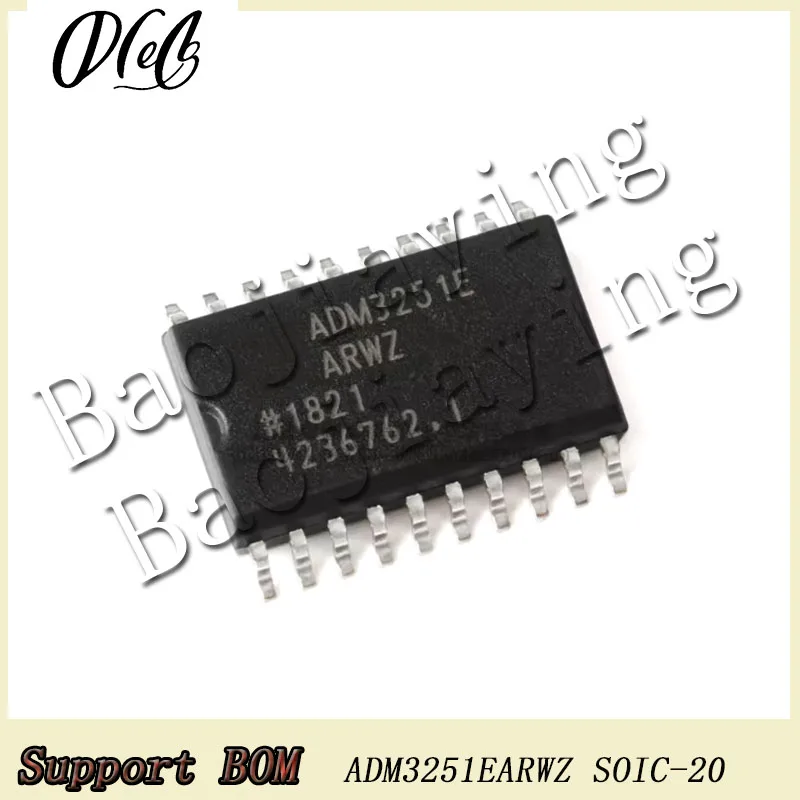 5PCS/Lot ADM3251E ADM3251EARWZ SOIC20 IC Chip For RS-232 line driven receiver