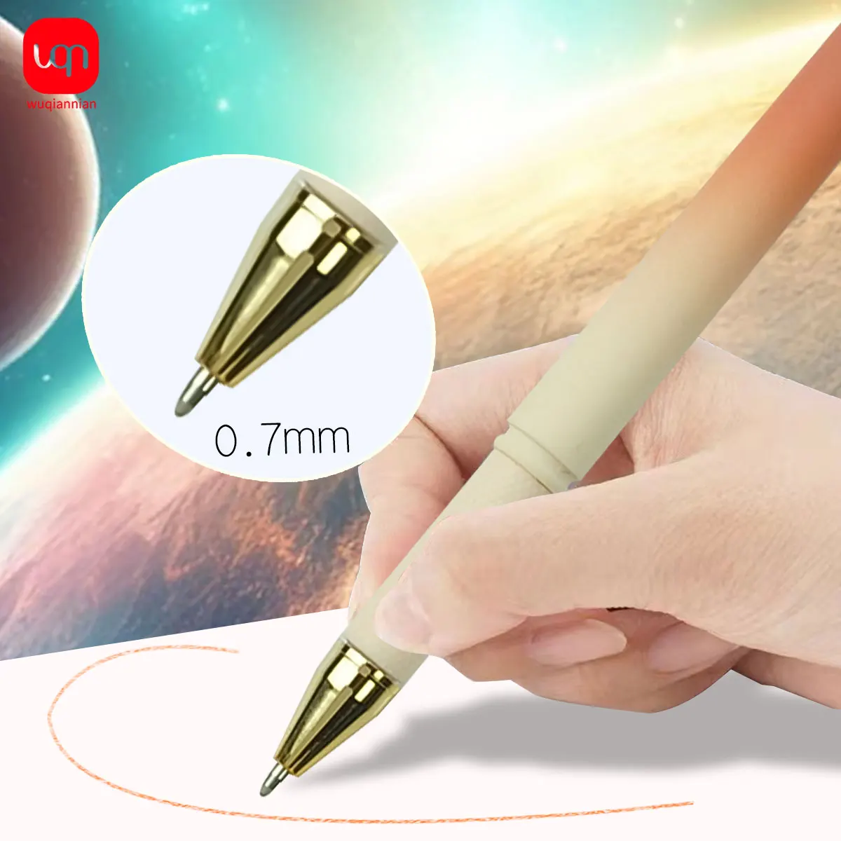 WQN luxury ballpoint pens Cute pens School supply kawaii stitch pen Cheap things Ink apricot stationery Pens back to school