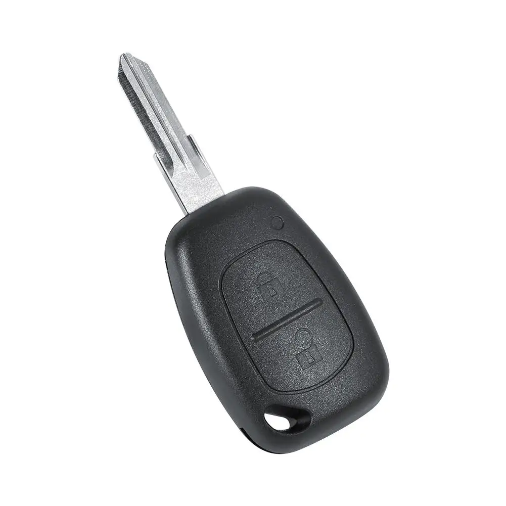 รถจัดแต่งทรงผม 2 ปุ่ม Uncut Blank Blade กุญแจรถ Shell Remote Key สําหรับกรณี Renault Kangoo Logan