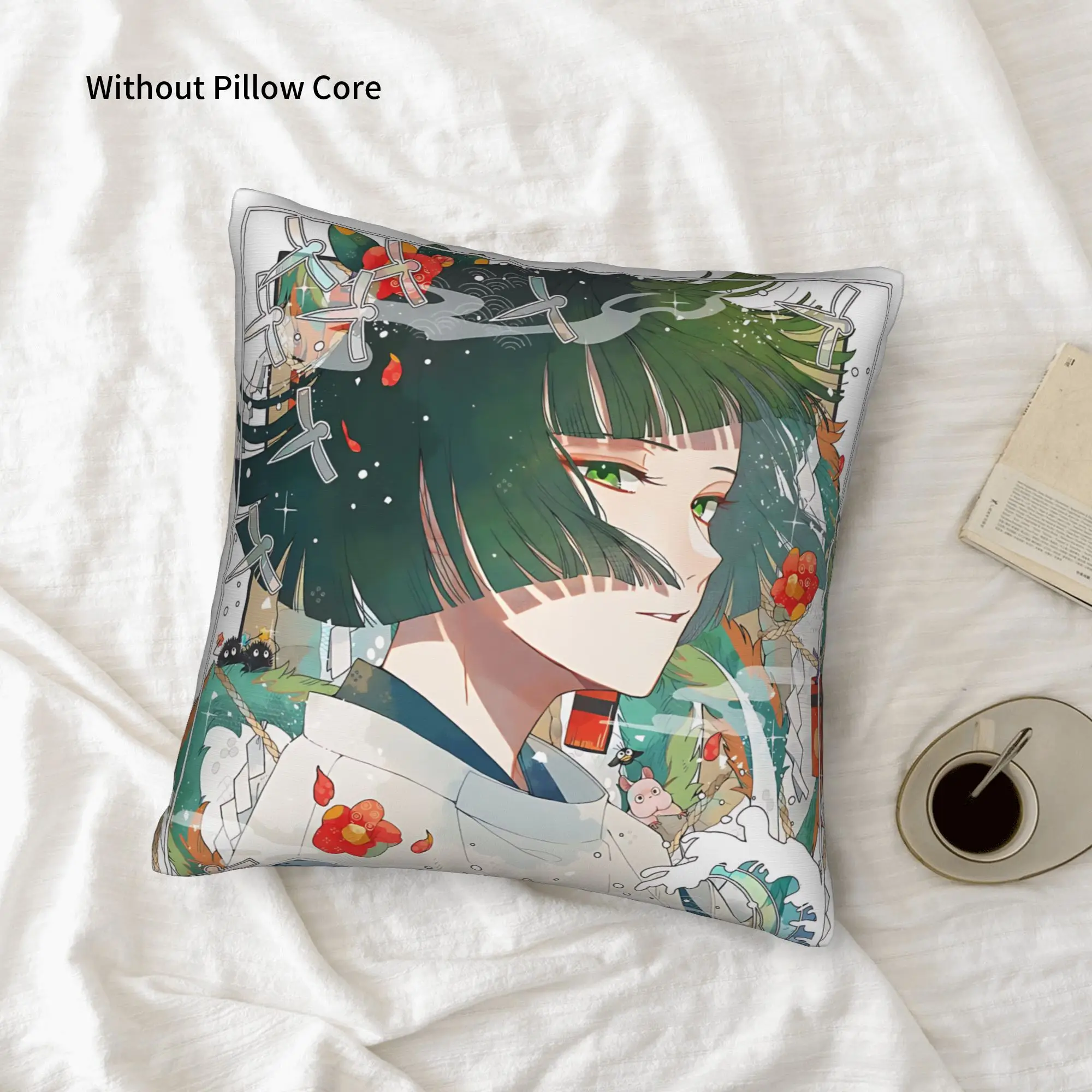 1PC Spirited Away Pillow Case Double-Sided Printing  Sofa Cushion Bedroom Bedside Pillow