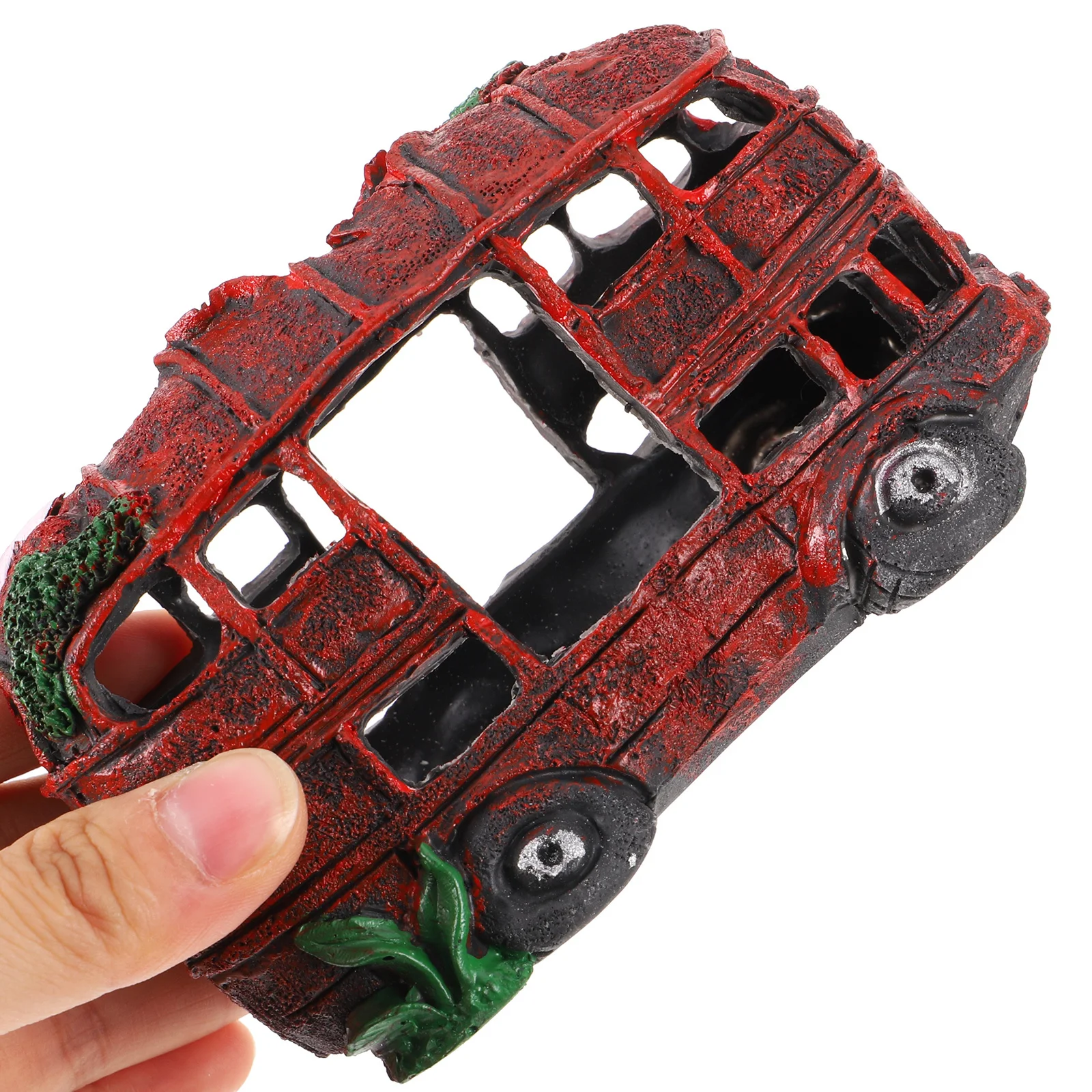 

Aquarium Decorative Resin Car Ornament Vintage Bus Fish Tank Hiding Shelter Fish Hidden Cave Aquarium Ornament Accessory