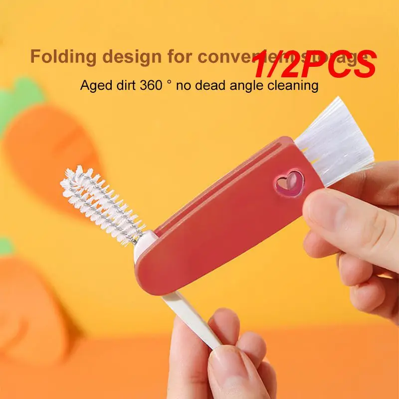 1/2PCS Clearance Brush Multifunctional Groove Cleaning Brush Domestic 3 In 1 Kitchen Tools Cleaning Sponge