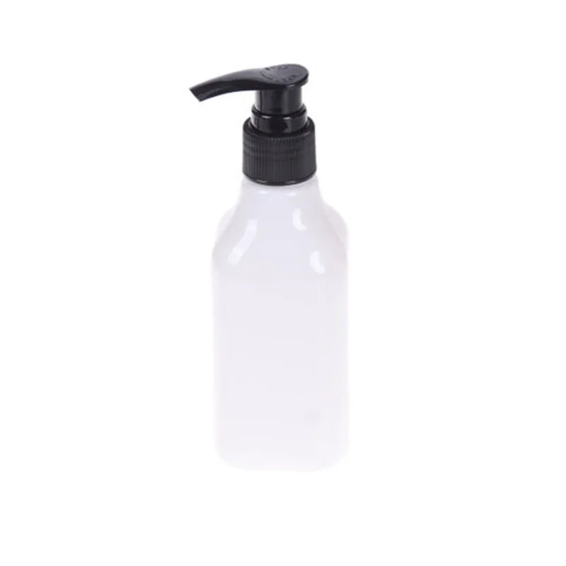 1 PC Bathroom 200ML Bath Lotion Shampoo Shower Gel Bottle Liquid Soap Bottling Plastic Square Bottle Lotion Pump Bottle