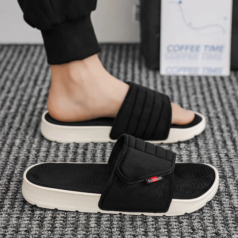 شبشب شتوي الذكور حذاء كاجوال الرجال الوجه يتخبط الرجال مريحة الذكور الشقق الرجال النعال الدافئة الجلد المدبوغ شبشب منزل الأحذية