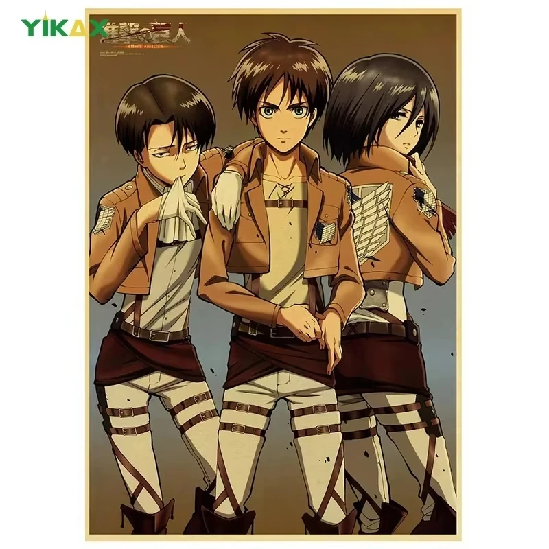 JOJO Retro Kraft Paper Anime JoJo's Bizarre Adventure Posters ation Pictures Room Wall Kawaii Bedroom ation Home