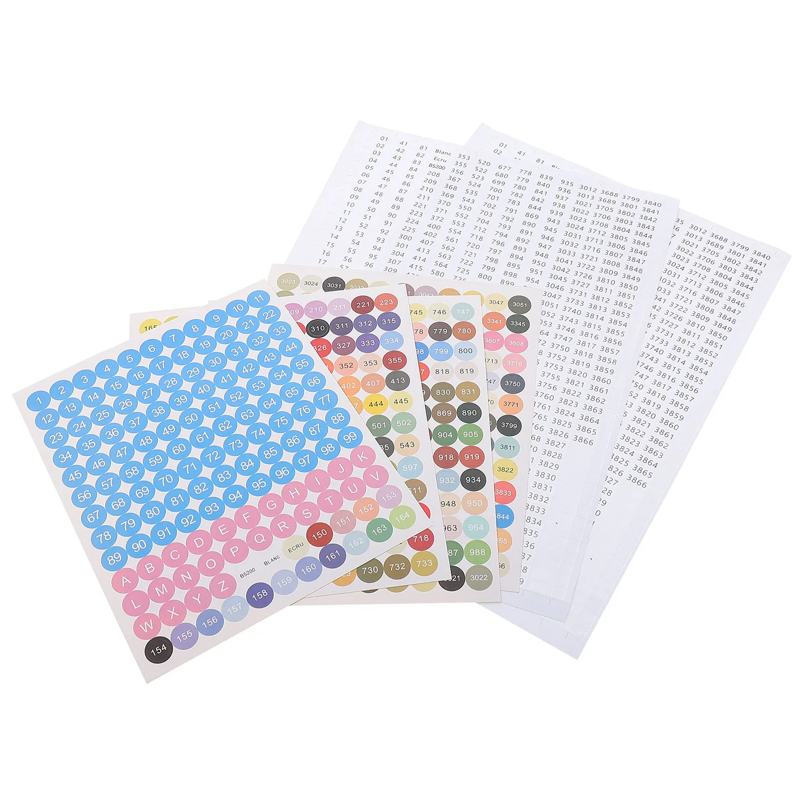 

Digital Stickers 3 Sheets Mini Paper Self Adhesive Number Decals Storage Jar Labels Classified Marking Tags Box