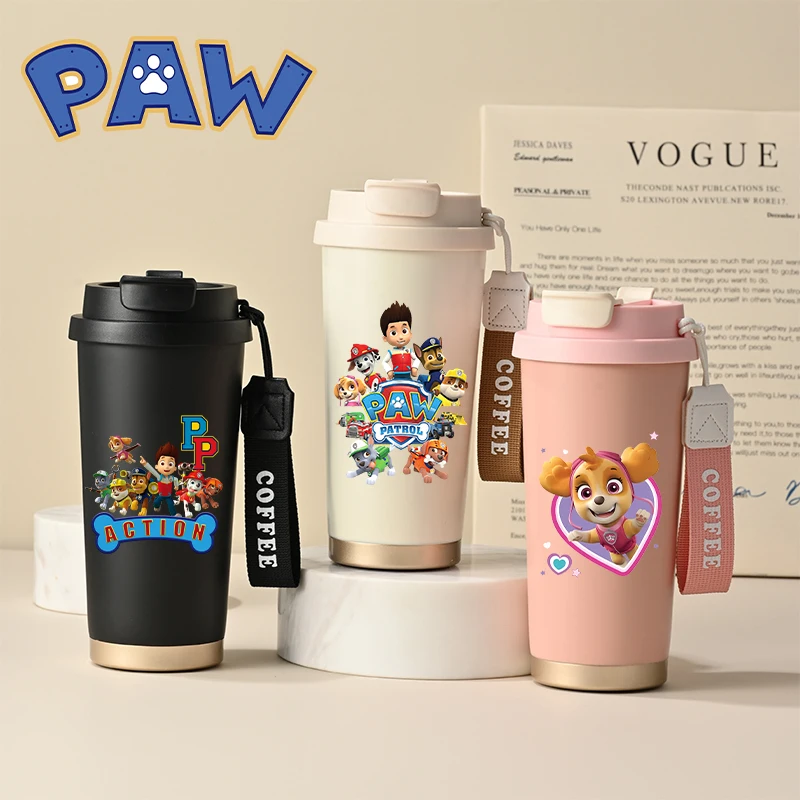 

Paw Patrol Stainless Steel Insulated Cup for Men Women Anime Cartoon Fashion Water Cups Students Portable Simple Straw Cup Gifts
