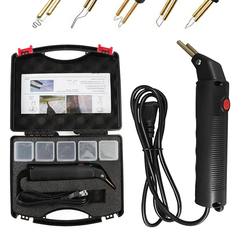 

Electric Welding Gun With 400Pcs Staples Plastic Crack Repair Machine Welding Equipment Tools For Bumper Repair, Plastic Welding