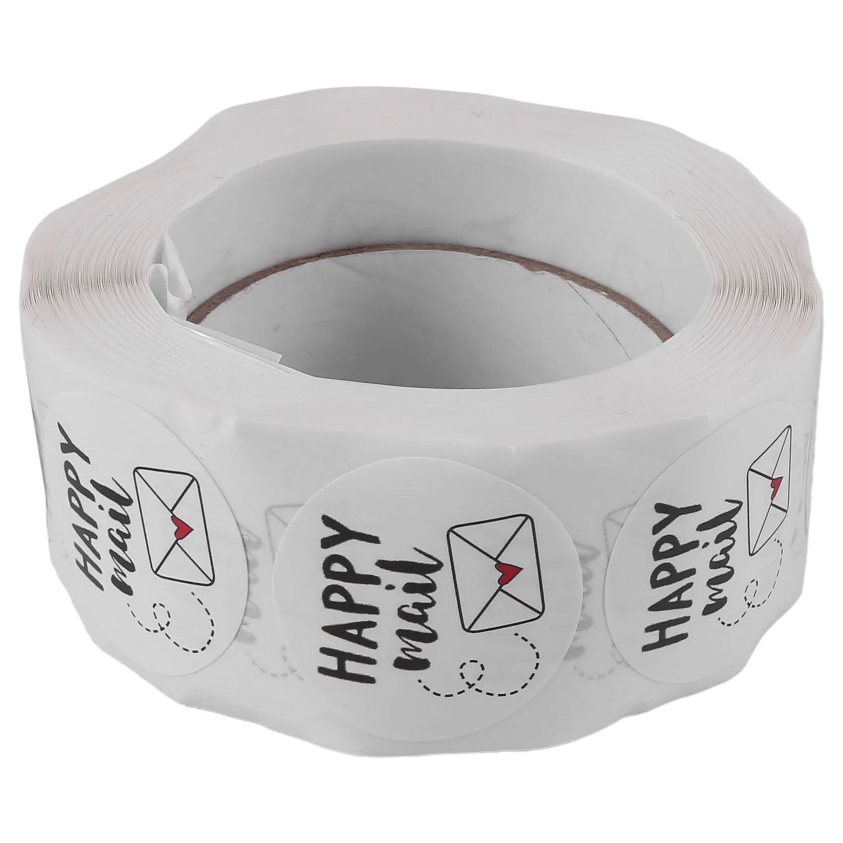 A64I Happy Mail Thank You Roll Stickers for Packaging Sealing Greeting Cards Envelope Seal Bags 1 Inch Round 500 Stickers