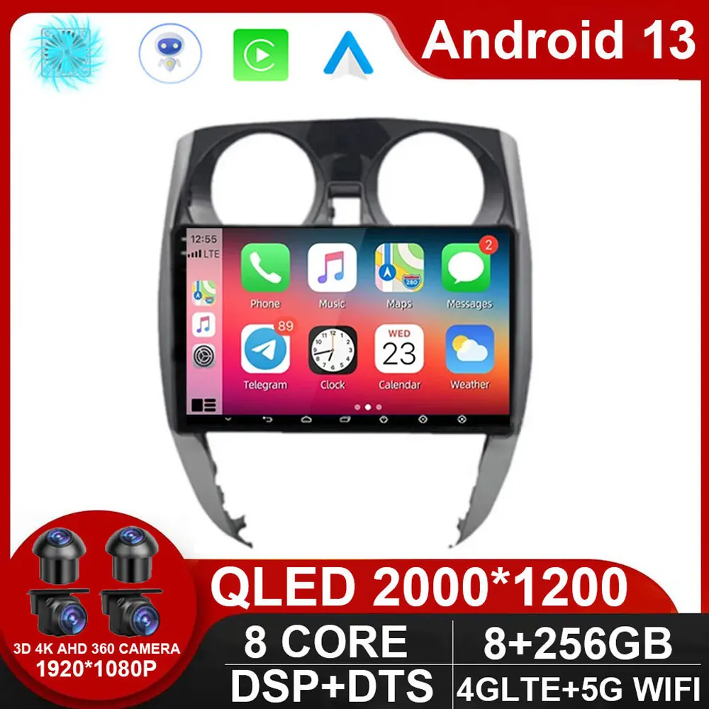 

For Nissan Note 2 E12 2012 - 2021 Android 10 Car Radio 2 Din Stereo Multimedia Video Player GPS Navigation Auto Carplay NO DVD