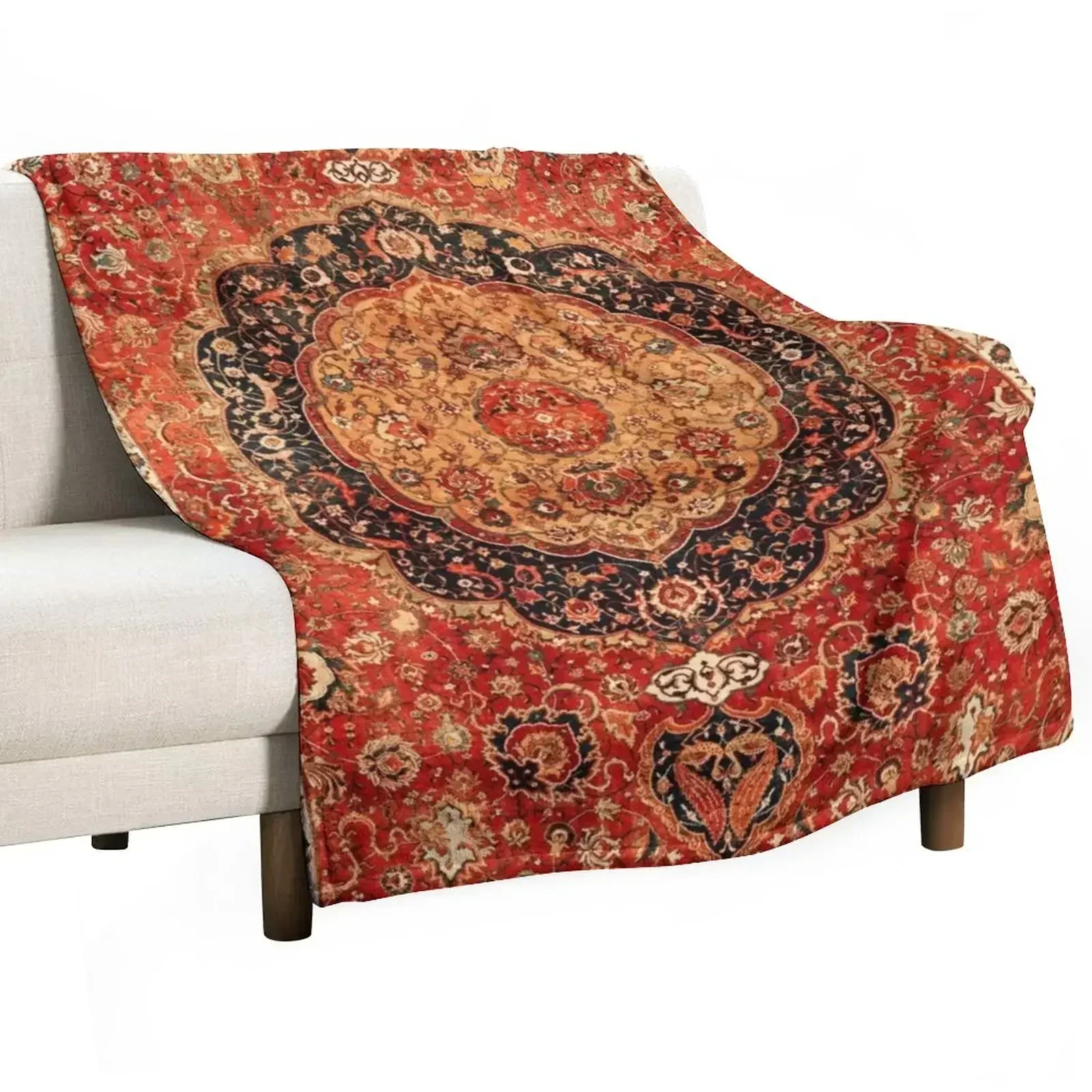 

New Seley Antique Persian Rug Print Throw Blanket Thermal Decorative Throw Softest Blankets