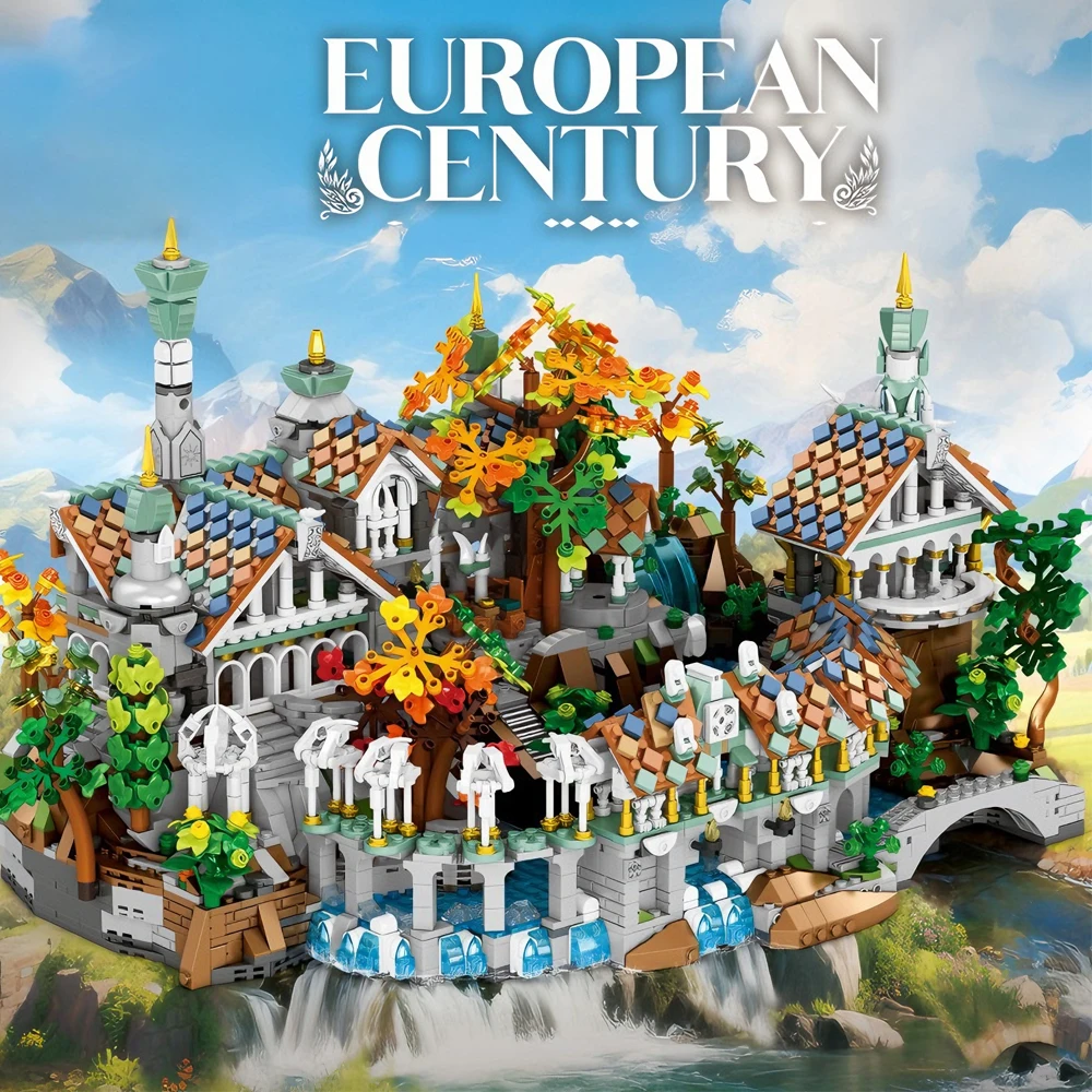 

Street View Duskvale Sanctum Secluded Valley Building Blocks Castle Model Bricks Assembly Set Toys Christmas Gift For Desk Decor