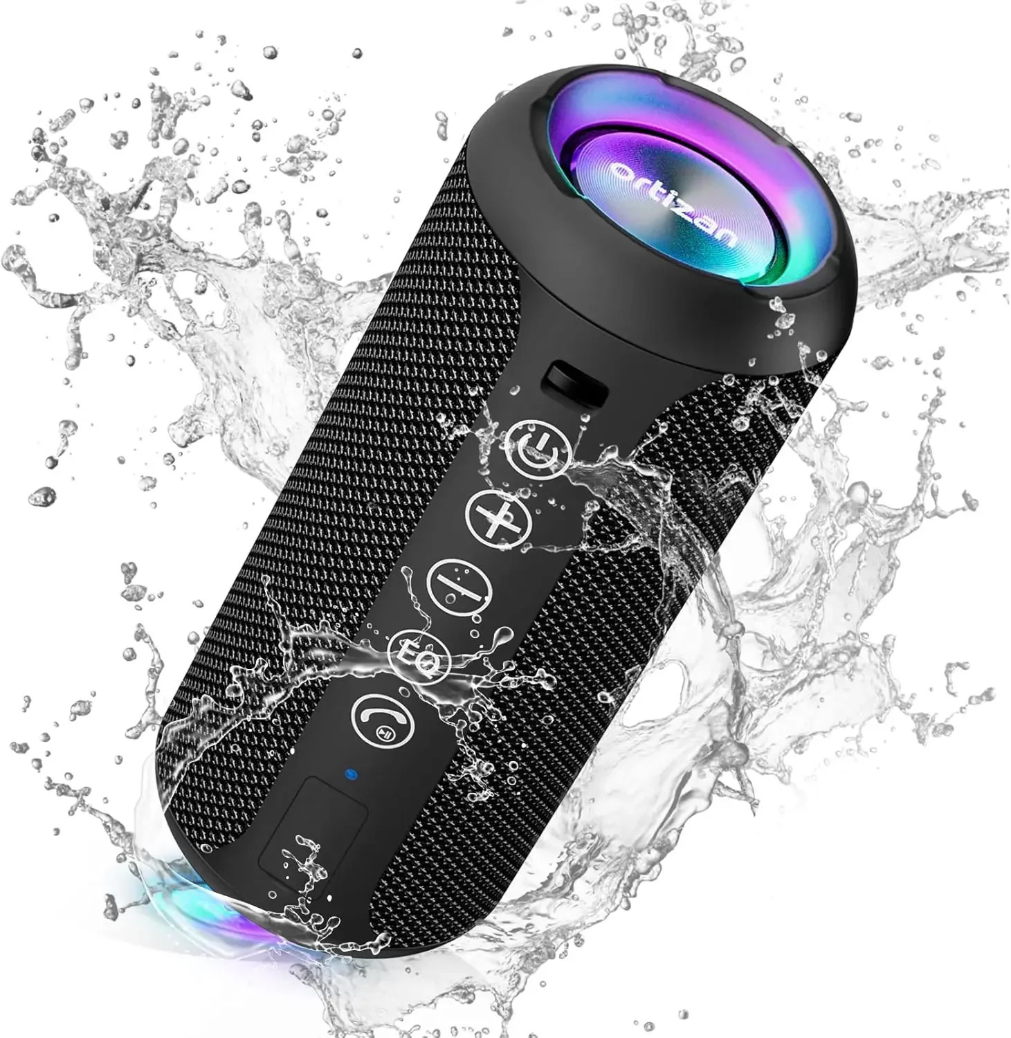 Ortizan X10 Tragbarer Bluetooth-Lautsprecher, IPX7 wasserdicht, kabellos, großer Klang und tiefer Bass, TWS-Kopplung, 30 Stunden Spielzeit