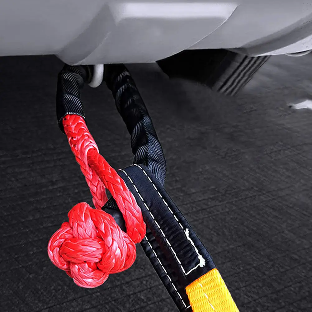 Soft Shackle Recovery Rope High Tensile Strength Emergency Rescue Tow Shackle Soft Release Hook Off Road Recovery Kit for Atv