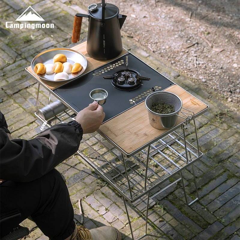 CAMPINGMOON IGT Portable Camping Stove Unit Board Multi-Purpose Picnic Tea Table Middle Board for Outdoor Activities