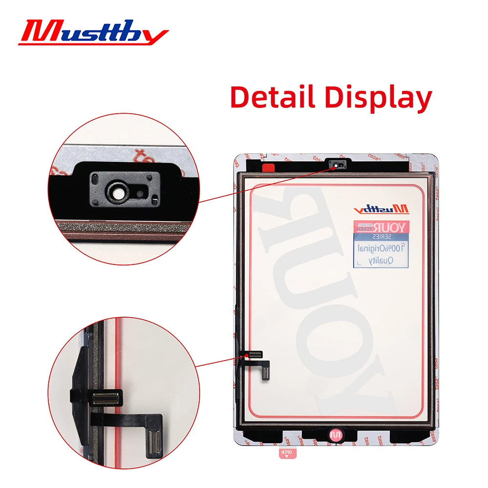 Imagem -03 - Musttby-lcd Touch Screen Digitizer Sua Série Painel de Vidro Frontal Substituição Oca Ipad 9ª Geração A2603 A2604 10.2 Sua Série Pcs