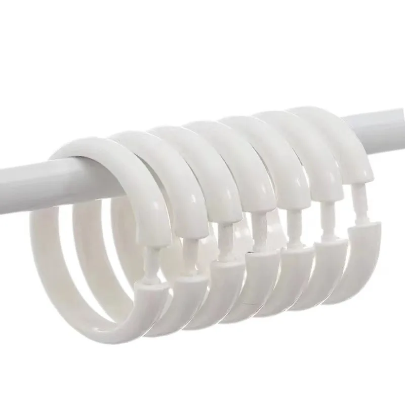 16 pcs O-Shape Drapery Rings for Moisture Environment, Waterproof Rust Proof, Smooth Glide Design, also fits Home Bath Area