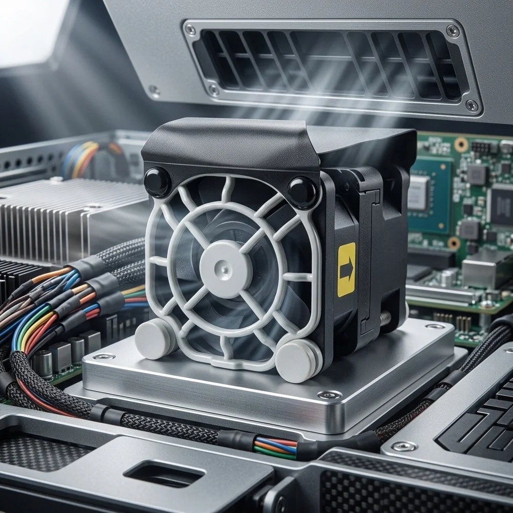 12V Brushless Dual Motor Fan 25000 RPM for Consistent Airflow in CNC Controllers Stepper Drivers and Motion Systems