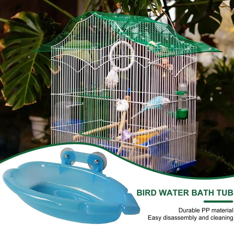 Bird Bath Tray Safe Space Saving Harmless Birdbath Bowl Bird Tub Pet Bath Pool Healthy Bird Bathtub For Canaries Small Birds