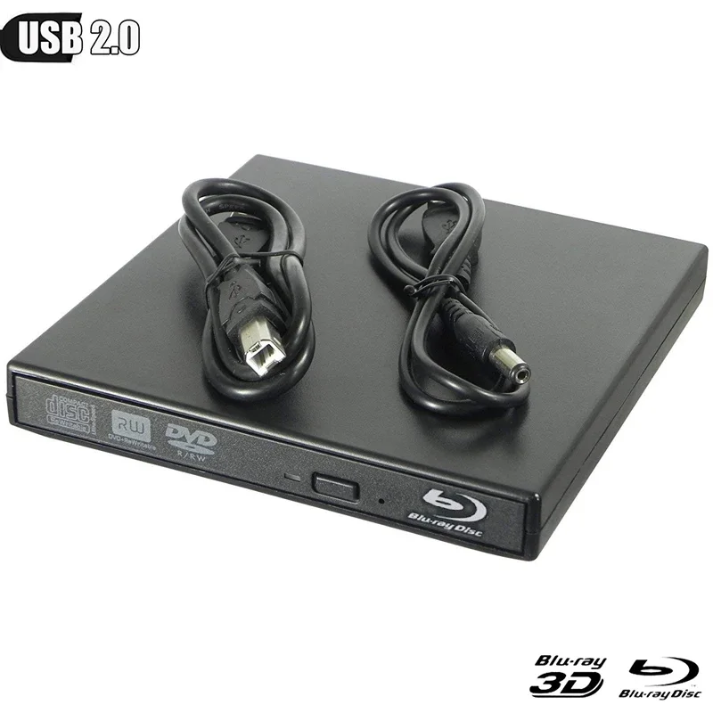 Bluray Player Внешний USB 2.0 DVD-привод Blu-ray 3D 25G 50G BD-R BD-ROM CD/DVD RW записывающее устройство для портативного компьютера ПК