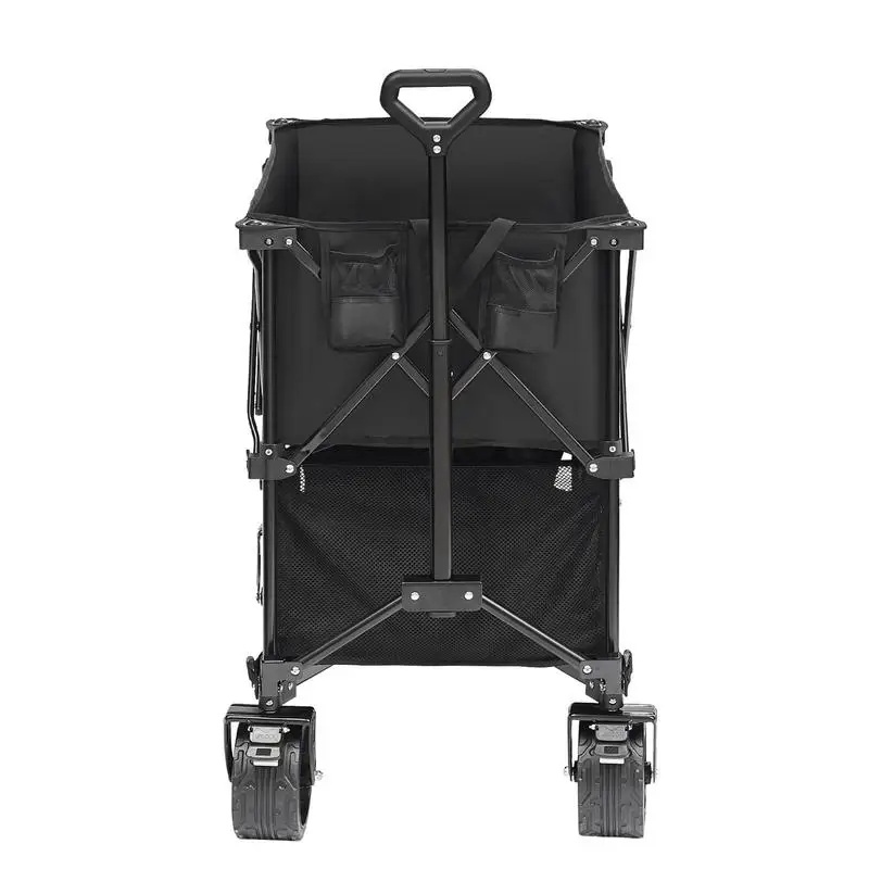 عربة ذات طابقين قابلة للطي، عربة عربة قابلة للطي مع عجلات لجميع التضاريس، عربة قابلة للطي شديدة التحمل بسعة 350-450 رطلًا #5