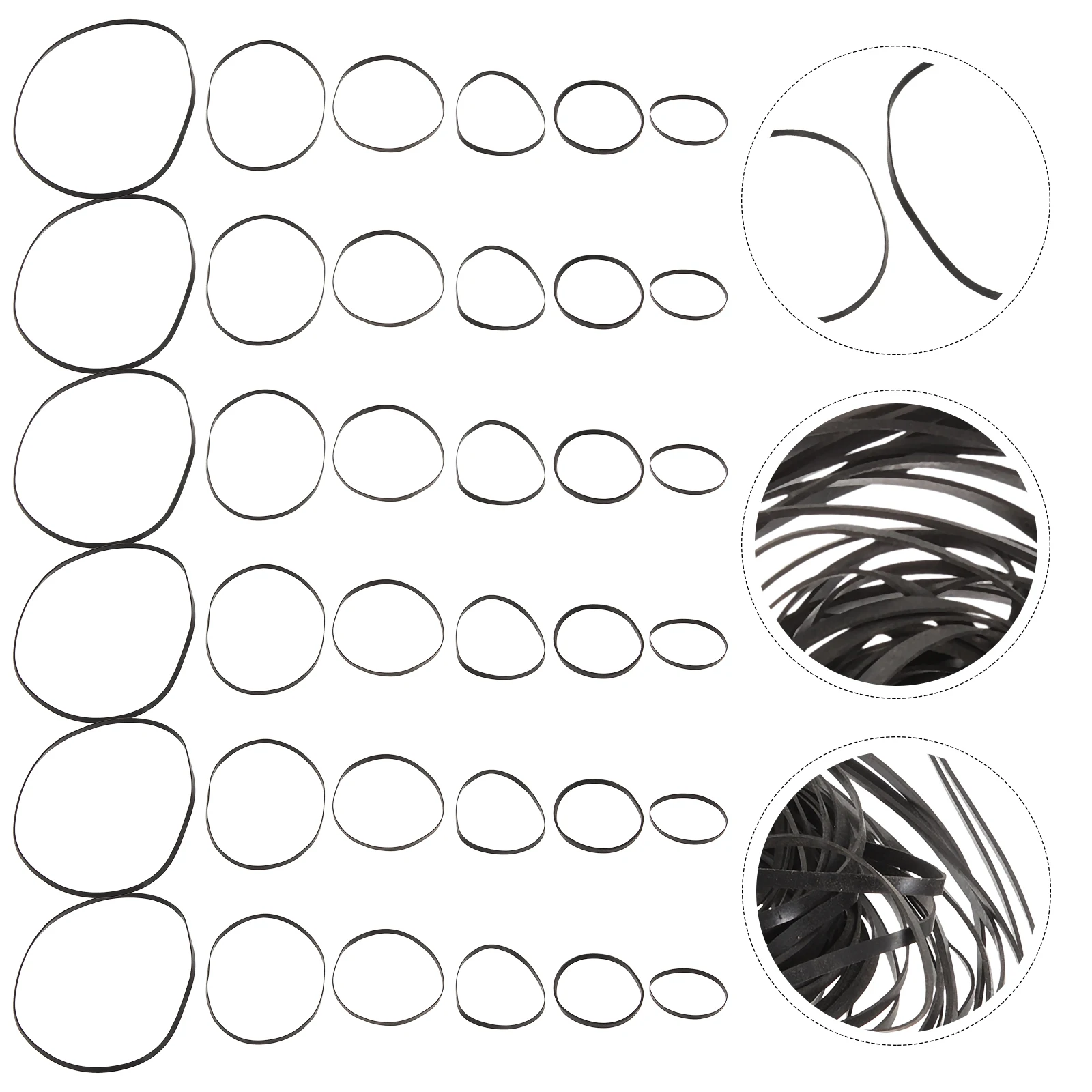 

50 Pcs Machine for Recorder DVD Cassette Machine Repair Belt Drive Video Repair Maintenance Belt For Dvd Drive Rubber