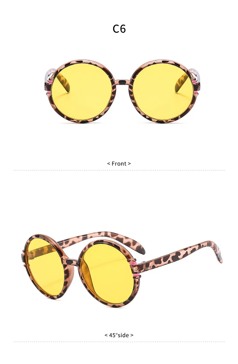 Neue Vintage Runde Sonnenbrille für Damen und Herren Marken-Rundsonnenbrille Ovale Brillen für Männer und Frauen – Detail 13
