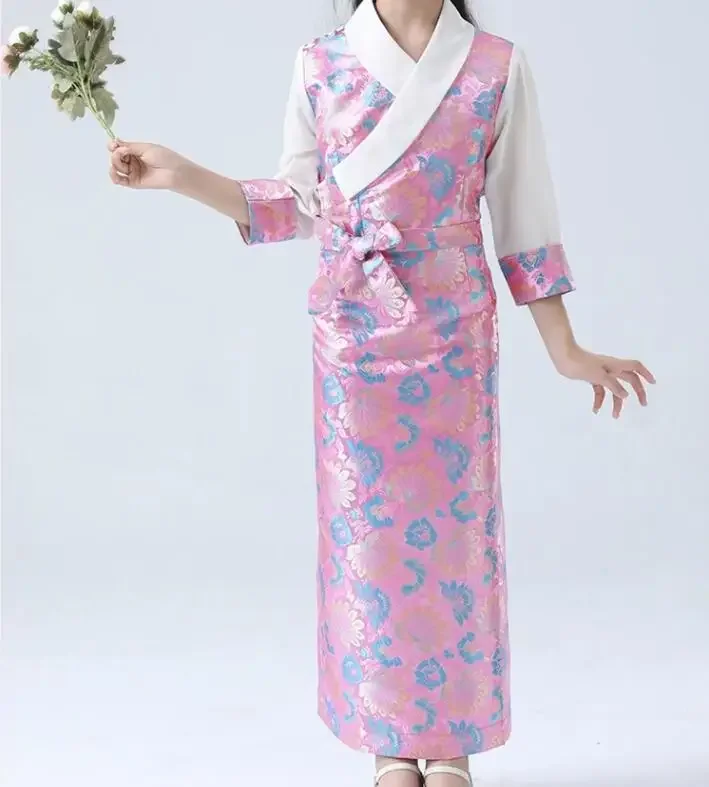 فستان الأميرة التبتية للفتيات الصينيات ملابس التبت فستان هانفو