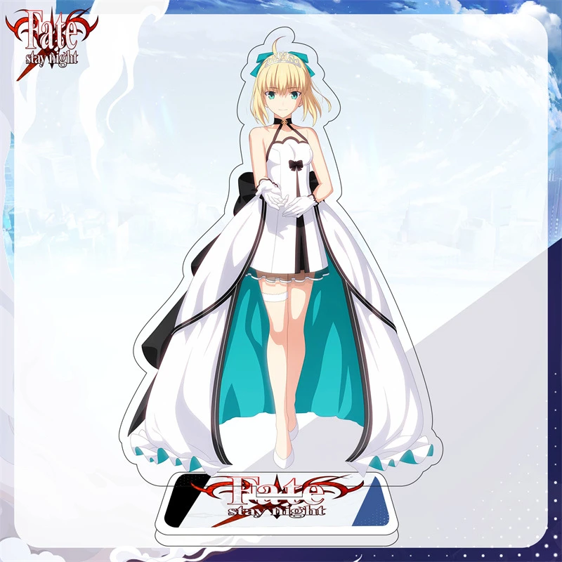 Anime Fate Stay Night Figures SABER Rin Tohsaka Gilgamesh Altria Pendragon FGO Acrylic Stand Model Plate Desk Decor Stand Gifts