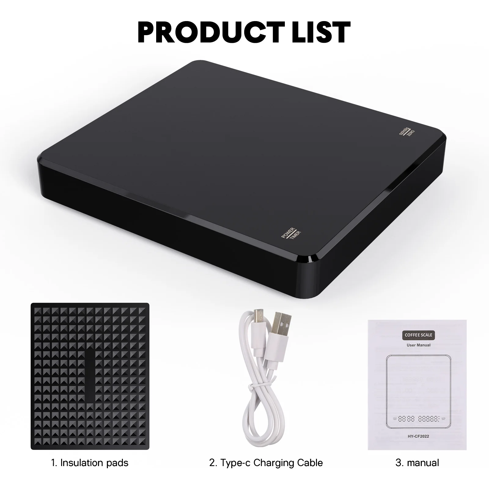 

With Timer 5000G/0.1G High Precision Digital Kitchen Scale For Espresso Drip Coffee Weighing Baking Cooking Scale